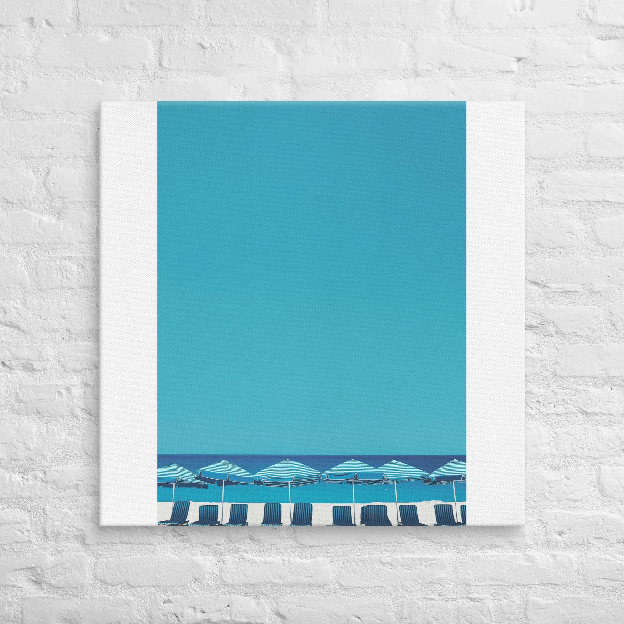 A Day at the Beach, Blue, Canvas Print 31