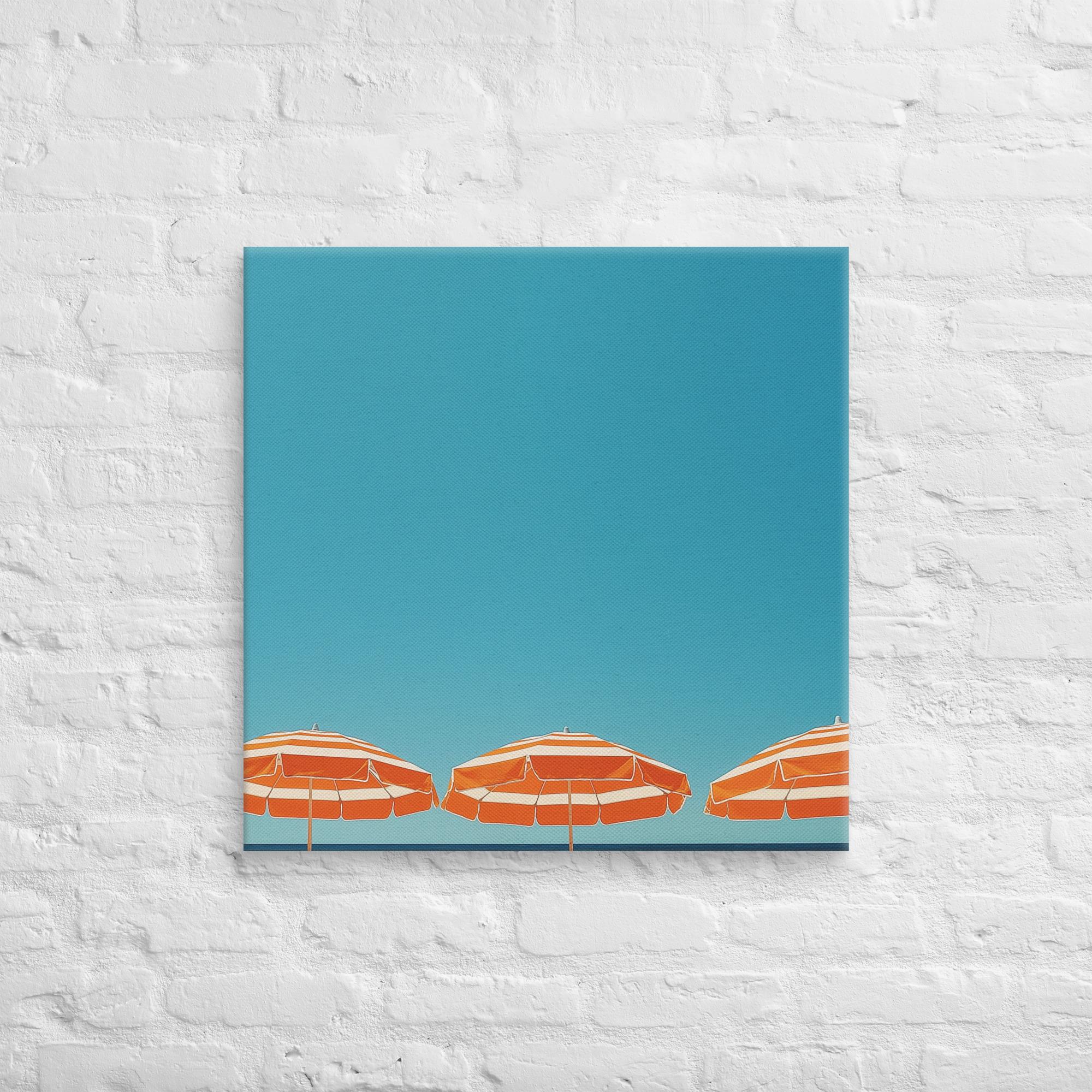 A Day at the Beach, Orange, Canvas Print 2